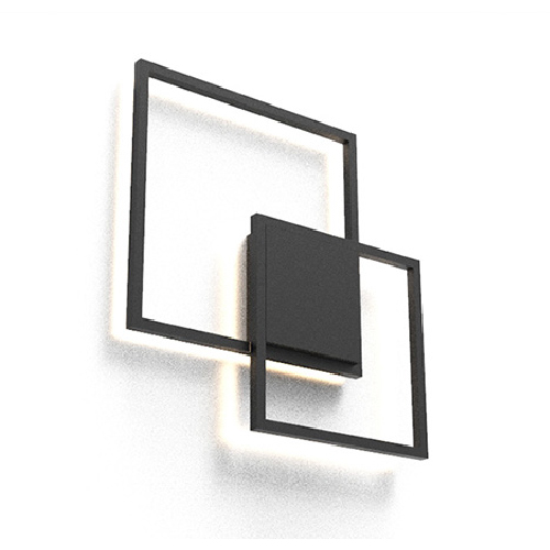 Aplique de pared Lazo indirecto 30W 3000K 1900lm 220V negro